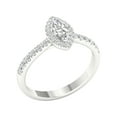 thumbnail image 3 of Imperial 3/4 Ct TDW Marquise Diamond Halo Engagement Ring in 10K White Gold (H-I, I2), 3 of 4