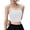 White, variant on Women Ribbed Cami Top Stretch Solid Color Built In Chest Pad Slim Cropped Spaghetti Strap Tank Top Workout Daily Casual Holiday Outfits