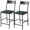 Green-2 Pcs, variant on Memoryfield PU Leather Bar Stools Bar Stools Set of 4, Modern Iron Counter Height Chairs, 300 lb Capacity, Kitchen Island & Home Bar, Brown