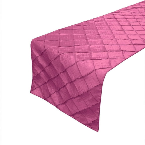 Pintuck Taffeta Table Runner Fuchsia