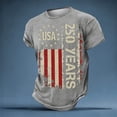 thumbnail image 5 of 250 Anniversary Usa Shirt Casual Short Sleeve T Shirt Comfortable Breathable 250Th Anniversary Mens Graphic Tees Light Gray XXXXXL, 5 of 7