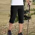 thumbnail image 7 of Mens Cargo Shorts with 7 Pockets Casual Long Blew Knee Capri 3/4 Pants for Work Fishing Hiking Athletic, 7 of 7