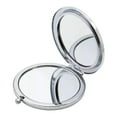 thumbnail image 1 of Espejo de maquillaje de viaje, espejo compacto, de mano, de doble cara, espejo plegable portátil para bolsillo - Plata, 1 of 5