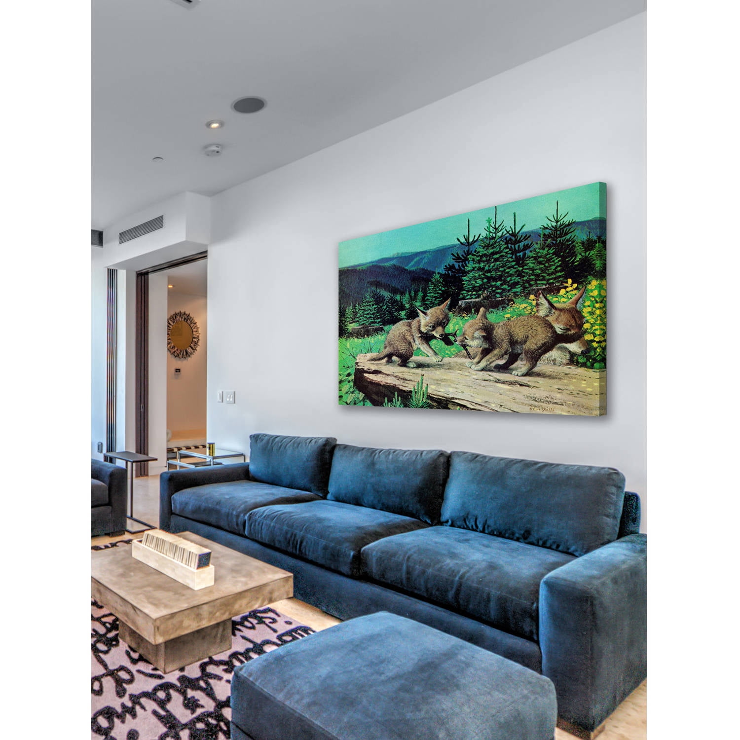 "Cubs at Play" Painting Print on Wrapped Canvas