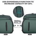 thumbnail image 2 of New York Xpress 2 Piece Expandable Softside Spinner Luggage Set with Tsa Lock, 20" Carry on and 26" Checked Suitcase, Grey, Xj1907, 2 of 8