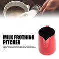 thumbnail image 6 of Yajisi 480 ml Stainless Steel Milk Frothing Pitcher – Swan‑Patterned Latte Art Steamer with Precision Spout, Smooth Flow, Bright Red Finish, 6 of 7