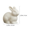 thumbnail image 4 of 5PCS White Rabbit Ceramic Decor for Moss Micro Landscape (S White), 4 of 8
