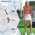 thumbnail image 6 of Yuyamidu Santa Claus Long Sleeve Golf Shirts for Women Candy Canes Tennis Tops Casual Christmas Quarter Zip Athletic Shirt Slim Fit Activewear Size L, 6 of 8