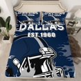 thumbnail image 1 of Erosebridal Retro Football Fitted Sheet Set Full, Rugby Player Bedding Full Size, Sports Print Decor 3pcs, 1 of 6