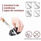 thumbnail image 4 of Professional Kitchen Knife Sharpener 2 in 1 Manual Sharpener for Stainless Steel and Ceramic Knives of All Sizes, Black Non-Slip Base, 1pcs, 4 of 5