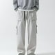 thumbnail image 1 of Pantalones de trabajo para hombre, de cintura elástica, con múltiples bolsillos y cordón, rectos, de tubo y cintura media, de licra, 1 of 4