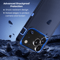thumbnail image 3 of Entronix Rugged Heavy Duty Case for iPhone 17 Pro – Triple-Layer Protective Bumper Cover, Navy, 3 of 5
