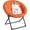 Orange, variant on Bingirl Oversized Faux Fur Folding Saucer Chair - Moon Chair with Plush Cushion and Metal Frame, No Assembly Required, Comfy Accent Seat for Adults and Teens, Flower Shape, 301 lbs Capacity, Pink