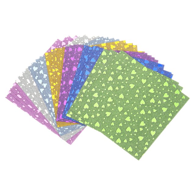 Unique Bargains 28 Sheets Origami Paper Double-Sided Square Heart Pattern Fold Paper for Beginner Arts Crafts Project,5.9 x 5.9"