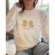 thumbnail image 5 of New Y2k Women Fashion Elegant O Neck Pullover Long Sleeve Cute Little Yellow Duck Pattern Print Knit Sweater Couple Casual Tops, 5 of 5