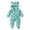 Mint Green-A, variant on Kids Cartoon Print Hooded Romper with Sleeveless Cut and Stitched Cute Face for Layering on Cool Mornings to Make Any Outing More Fun