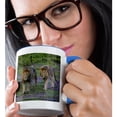 thumbnail image 2 of 3drose, Africa. Tanzania. Male African Lions at Serengeti National Park., 15oz Two-tone Blue Mug, 2 of 6