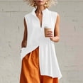 thumbnail image 2 of Posijego Button down Tank Tops for Women Sleeveless Long Shirts Summer Casual Business Office Work Tank Tops for Women, 2 of 9