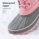thumbnail image 2 of Bota DREAM PAIRS para Niñas Botas de Nieve Resistentes al Agua Rosa, 2 of 7