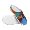 thumbnail image 3 of Fotbe Oil Painting Beautiful Butterfly Pattern Women's Fuzzy Curly Fur Memory Foam Loafer Slippers Indoor Outdoor Slippers Winter Home Shoes-37/38, 3 of 7