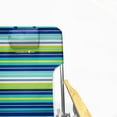Caribbean Joe High Weight Capacity Back Pack Beach Chair, Blue Stripes
