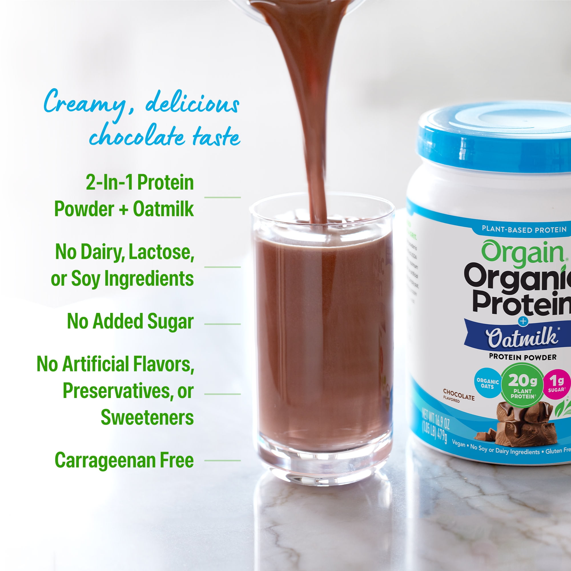Orgain ® Organic Protein™ + Oatmilk Powder - Plant Based Chocolate