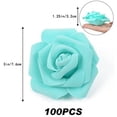 thumbnail image 3 of Artificial Rose Flower Heads, Real Looking Teal Green Foam Fake Roses for DIY Wedding Baby Shower Centerpieces Arrangements Party Tables Home Decorations (Teal Green, Stemless), 3 of 5