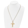 thumbnail image 2 of 40.1mm Stainless Steel Polished Yellow Ip Plated Crucifix Pendant a Curb Chain Necklace 24 Inch Chain Necklace for Women, 2 of 2