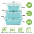 thumbnail image 2 of A*Homeist Collapsible Silicone Food Storage Containers Reusable Lunch Box with Lunch Bag, Medium Set of 3,Blue, 2 of 5