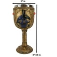 thumbnail image 2 of Ebros Ancient Egyptian Seth Wine Goblet in Golden Hieroglyphic Design 6oz 7"H, 2 of 10