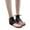 Black, variant on Clearance VerPetridure Casual Round Toe Flip Strap Women's Sandals Summer Casual Roman Flat Sandals