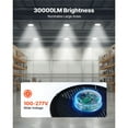 thumbnail image 2 of KFFKFF 10 Pack LED High Bay Lights, 200W 30000LM UFO LED Fixtures, 5000K Bright Lighting for Warehouse, Workshop, Factory, Gym, Garage, Barn, IP65 Waterproof, 100-277V Voltage Range, Black, 2 of 9