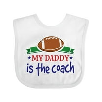 Inktastic Football Daddy is the Coach Childs Boys Baby Bib