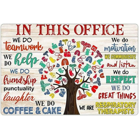 Metal Tin Sign , Respiratory Therapist In This Office Horizontal Poster Wall Art Metal Tin Sign Size: 8 x 12 Inches