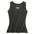 thumbnail image 1 of Camisetas sin mangas térmicas para mujer, camisola de forro polar con cuello redondo, ropa interior sin mangas, capa base cálida, 1 of 5