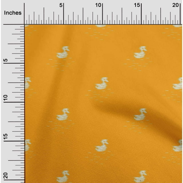 oneOone Cotton Poplin Fabric Duck Ikat Print Fabric BTY 42 Inch Wide