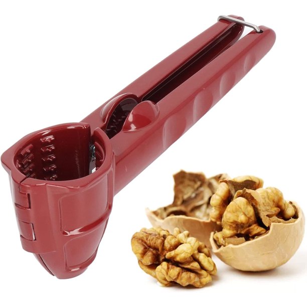 Abridor de Nueces Cascanueces, Herramienta de Cascanueces en Forma de Copa Roja Multifunción de Aluminio para Nueces Semillas de Melón y Castañas