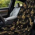 thumbnail image 4 of Xixirimido Gym Car Seat Cover Towel Sweatproof Protector for Post-Workout Large Universal Front Seat Mat Non-Slip for Cars, Trucks, SUVs, Music Notes, 2Pack, 4 of 8