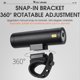 thumbnail image 2 of Faro de Bicicleta WEST BIKING 500 Lumen USB Aleación de carretera, 2 of 8