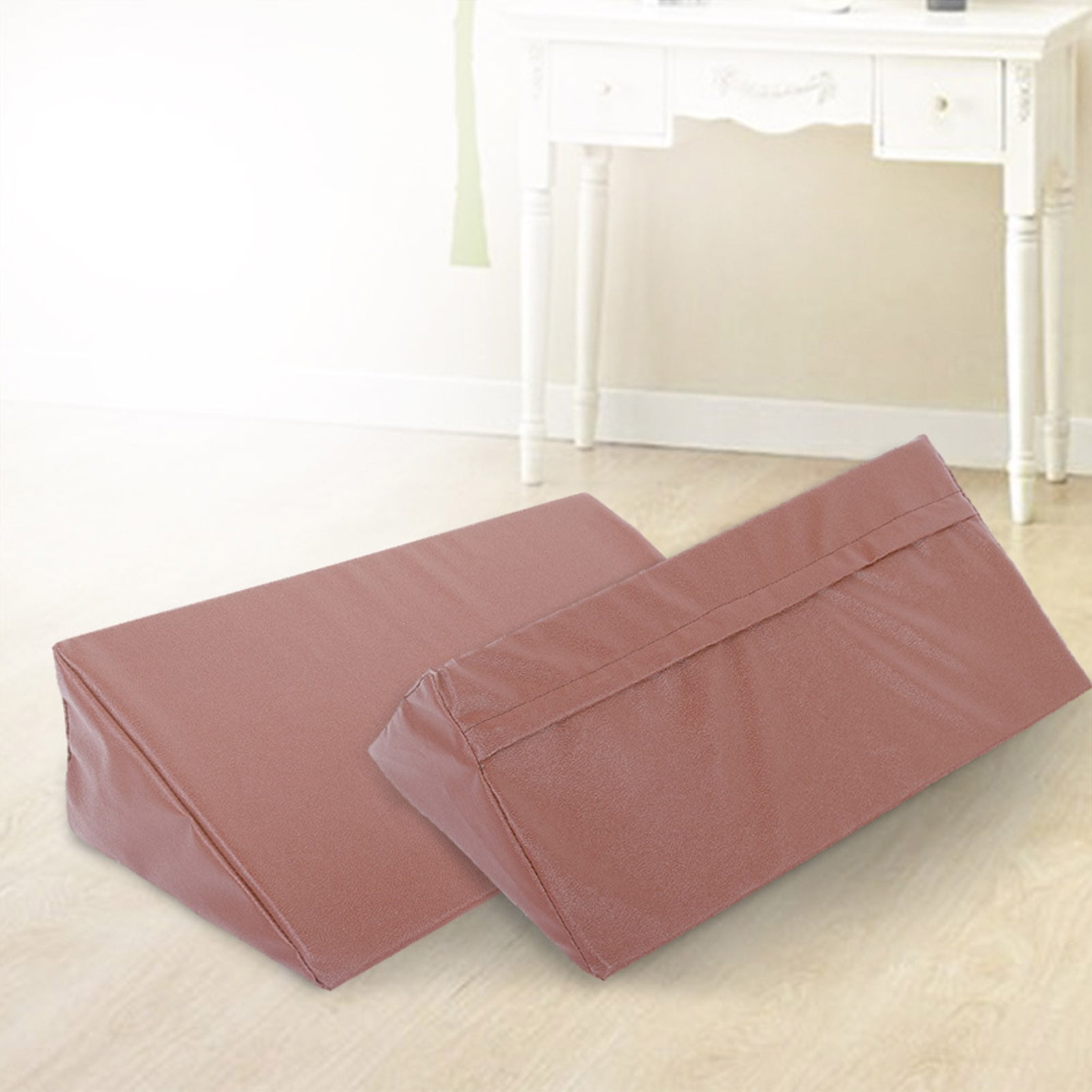 NFTIGB Foam Bed Wedge Pillow for Leg Elevation and Back Lumbar Support Waterproof PU Leather Sloped Cushion Pillow for Seniors Post Surgery Recovering Positioning Aid