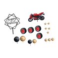 thumbnail image 1 of Adornos para tartas de cumpleaños para entusiastas de las carreras de motos, para hombres y niños. Estilo A, 1 of 9