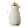 thumbnail image 1 of jifeng Enamel Coffee Pot Insulation 1L Coffee Kettle for Fire Kitchen Boiling Water Braided pattern, 1 of 9
