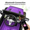 thumbnail image 6 of Outfunny 24V Kids Ride on Toy, Ride on Truck Electric Car for Kids with Remote Control, Bluetooth, Purple, 6 of 9