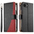 thumbnail image 1 of Funda cartera GANGXUN para iPhone 16e , cuero PU con tarjetero, cremallera, correa de mano, soporte y protección 985°, 1 of 6