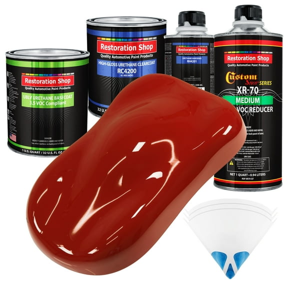 Candy Apple Red Quart Kit Low VOC URETHANE BASECOAT Car Auto Paint