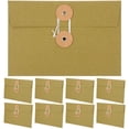thumbnail image 1 of CIMAXIC Green Kraft Paper Envelopes with String Closure for Storage Multifunctional File Bags 10 Pcs,6.69"X4.53"X0.12", 1 of 5