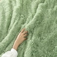 thumbnail image 2 of Uttermara Queen Comforter Set, 3 Pieces Shaggy Faux Fur Reverse Comforter with 2 Pillowcase Bedding Comforter Set, Twin Full Size, 88" x 88", Green, 2 of 10