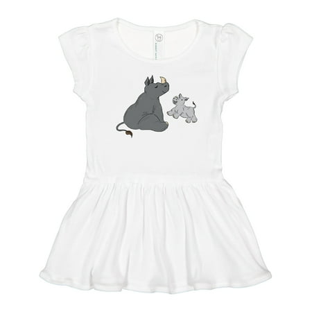 

Inktastic Cute Rhinos Gift Toddler Girl Dress