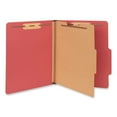 thumbnail image 4 of Bright Colored Pressboard Classification Folders, 1 Divider, Letter Size, Ruby Red, 10/Box, 4 of 7