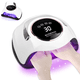 thumbnail image 1 of Lámpara UV para uñas, secador de uñas profesional automático UV LED de 180 W, 4 temporizadores (10/30/60/99 segundos), pantalla LCD grande, base magnética desmontable, para esmalte de uñas semipermane, 1 of 5